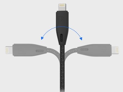 کابل یو اس بی به لایتنینگ  1.2 متری 3 آمپر پاورولوژی Powerology Braided USB-A to Lightning Cable PCAB003