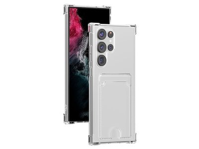 قاب شفاف جا کارتی دار سامسونگ گلکسی S23 اولترا لوللو LEVELO Samsung Galaxy S23 Ultra Clara Card Holder Clear Case