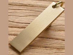 خرید خط کش مسی کوچک 6 سانتی متری دانشجویی دارای حلقه آویز 6cm small copper ruler 3mm thickened brass metal ruler student stationery