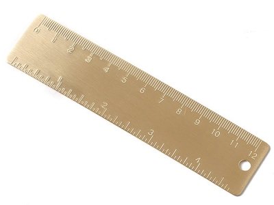 خط کش 12 سانتی متری برنجی Brass ruler scale ruler 12 cm