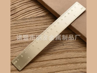 خط کش اندازه گیری برنجی 18 سانتی متری 18cm brass ruler creative
