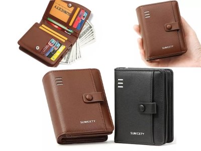 کیف پول و جاکارتی مردانه کوچک سانی ستی SUNICETY S3063 short men's wallet card bag