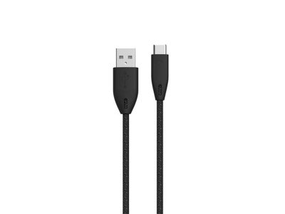 کابل تایپ سی 1.2 متری 3 آمپر پاورولوژی Powerology USB-A to USB-C Braided Cable 3A PBAC12BK