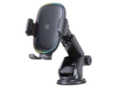 هولدر موبایل داخل خودرو و شارژر بی سیم 15 واتی یوسامز USAMS US-CD187 15W Wireless Charging Car Holder