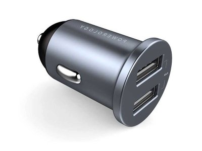 شارژر فندکی فست شارژ ماشین 24 وات پاورولوژی PCCSR001-BK
