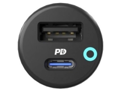 قیمت شارژر فندکی فست شارژ ماشین 32 وات تایپ سی همراه کابل لایتنینگ پاورولوژی