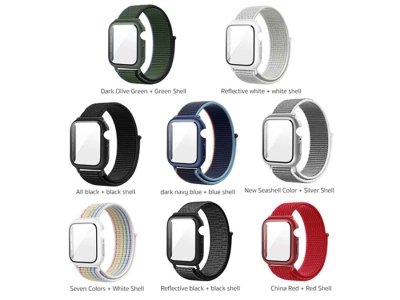 بند اپل واچ سری4-6/SE اس ای سایز 44 میلی متری کوتتسی Coteetci W77 nylon integrated case strap 44mm 21020