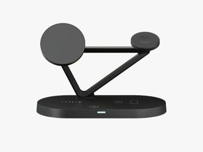 شارژر وایرلس مگنتی مولتی شارژ لِوللو Levelo Premio 5 In 1 Wireless Charging Pad LVL51WCPBK