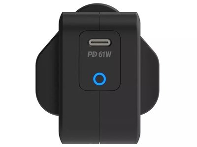 شارژر دیواری تایپ سی 61 وات دارای کابل دو سر تایپ سی پاورولوژی Powerology GaN Charger USB-C Cable P61PDWUKCBK