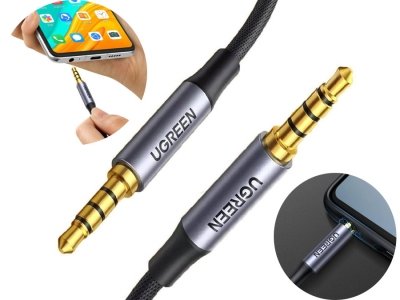 کابل انتقال صدای H یو ایکس  1.5 متری یوگرین UGREEN AV183 20497 4-Pole Stereo AUX