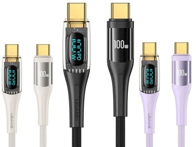 کابل سوپر فست شارژ تایپ سی به تایپ سی 100 وات 1.2 متری یوسامز Usams Type-C To Type-C Pd 100W 1.2M Cable US-SJ590