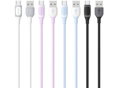 کابل شارژ سریع یواس بی به تایپ سی 3 آمپر یک متری یوسامز USAMS Type-C 3A Charging Cable US-SJ596