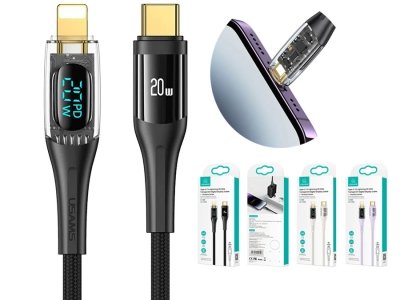 کابل شارژ سریع تایپ سی به لایتنینگ 20 وات 2 متری یوسامز USAMZ Type-C To Lighting PD 20W Cable US-SJ589