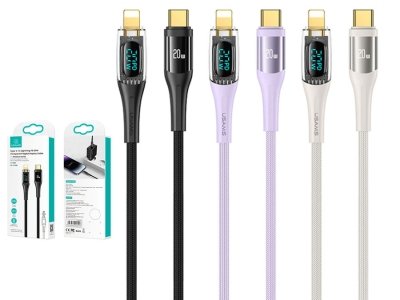 کابل شارژ سریع تایپ سی به لایتنینگ 20 وات 2 متری یوسامز USAMZ Type-C To Lighting PD 20W Cable US-SJ589