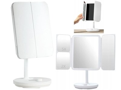 آینه آرایشی رومیزی ال ای دی دار تاشو شیائومی Xiaomi Jordan And Judy LED CountertopVanity Mirror Foldeable NV536