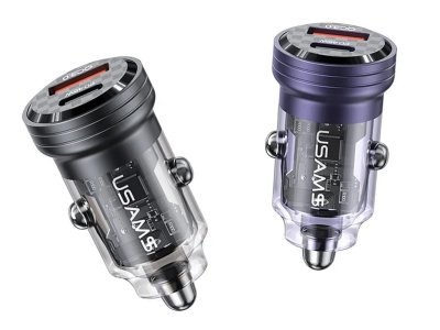 شارژر فندکی فست شارژ ماشین تایپ سی 45 وات یوسامز US-CC175