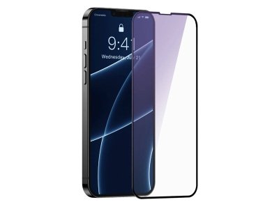 گلس تمام صفحه شیشه ای آیفون 13 مینی ضد اشعه بیسوس(پک 2 تایی)  Baseus Apple iPhone 13 Mini glass SGQP010301