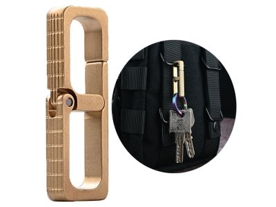 جاکلیدی برنجی طلایی رنگ Creative pure brass key chain mini portable men's
