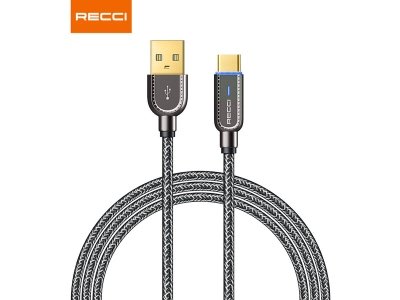 کابل شارژ یو‌اس‌بی به تایپ‌سی هوشمند 3 آمپر رسی RS02C