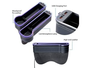 کنسول نظم‌دهنده داخل خودرو دارای پورت یواس‌بی Interior organizer console