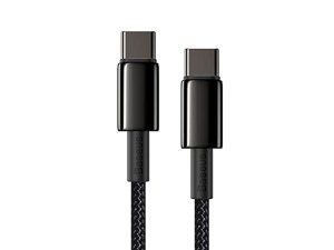 کابل دوسر تایپ سی سوپر فست شارژ 100 وات 2 متری بیسوس BASEUS Tungsten Gold Fast charging 100W CATWJ-A01
