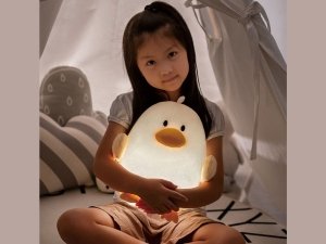 چراغ خواب فانتزی رومیزی اردک مخملی Plush Duck Soothing Night Light Children's Warm