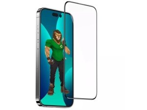 گلس شیشه‌ای سه بعدی آیفون 14 گرین Green Lion 3D Silicone Anti Broken Glass Compatible iPhone 14 (6.1")