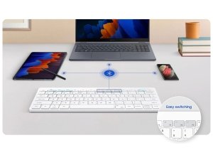 کیبورد بی سیم سامسونگ با قابلیت اتصال همزمان به سه دستگاه Samsung Trio 500 Smart Keyboard EJ-B3400