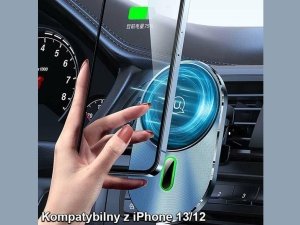 هولدر موبایل مگنتی و شارژر بی سیم داخل خودرو یوسامز Usams US-CD170 15W Magnetic Car Wireless Charger Phone Holder