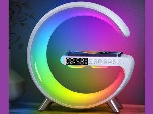 چراغ خواب، شارژر بی سیم، ساعت رومیزی آلارم دار ADONG Smart Light Sound Machine