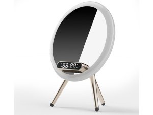 آینه رومیزی هوشمند شارژی و شارژر بی سیم چندکاره Lanlang Magic Mirror Q6