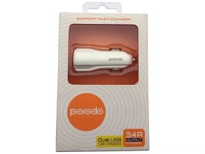 شارژر فندکی فست شارژ ماشین 3.4 آمپر پورودو PR-C5WH