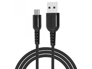کابل تایپ سی 2.4 متر 2 آمپر پورودو porodo PD-CMETRP24 Metal Braided Type-C Cable 2.4M