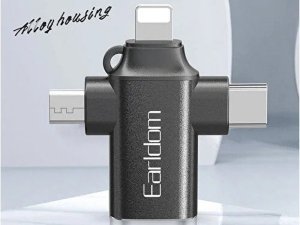مبدل او تی جی سه کاره تایپ سی، لایتنینگ و میکرو به یو اس بی ارلدم EARLDOM 3IN1 OTG OT80