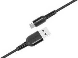 کابل تایپ سی 2.4 متر 2 آمپر پورودو porodo PD-CMETRP24 Metal Braided Type-C Cable 2.4M