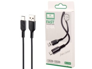 کابل  فست شارژ یو اس بی به تایپ سی 2.4 آمپر یک متری ارلدام Earldom EC-171C USB-C Cable