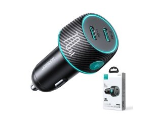 شارژر فندکی فست شارژ ماشین دو پورت تایپ سی 70وات جویروم CCN02