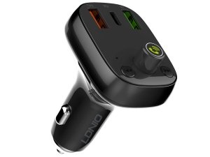 شارژر فندکی فست شارژ ماشین و پخش کننده بلوتوث 36 وات الدینیو QC4