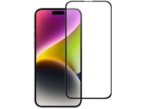 گلس تمام صفحه گوشی آیفون 15 پلاس و آیفون 15 پرومکس full glass screen protector apple iphone 15 PLUS/15 Pro Max