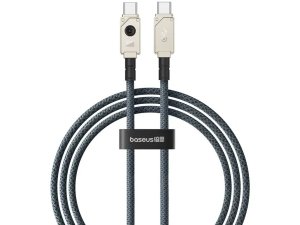 کابل سوپر فست شارژ تایپ سی به تایپ سی 100 وات 1 متری بیسوس Baseus Type C Aramid Fiber Braiding Fast Charging Cable