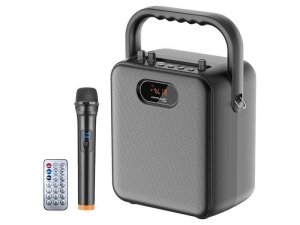 اسپیکر بلوتوثی و میکروفون قابل حمل دارای ریموت کنترل کانفلون Konfulon KG-01  Mini Karaoke Speaker Come With Microphone