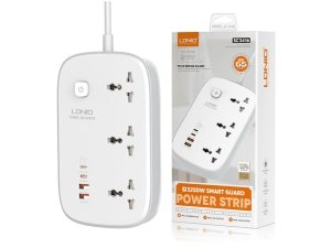 چند راهی و تبدیل برق سه سوکت، دو یو اس بی و دو تایپ سی 3250 وات الدنیو  SC3416