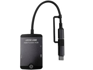 هاب تایپ سی و لایتنینگ مینی 5 درگاه گرین GN5IN1MINIHBBK