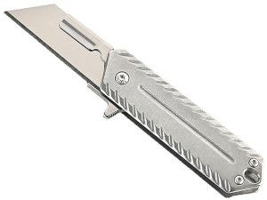 چاقو آنباکسینگ کشویی ضدزنگ با قابلیت تعویض تیغه Stainless steel heavy-duty utility unboxing knife