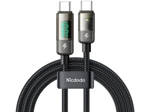 کابل سوپر فست شارژ هوشمند دو سر تایپ‌سی 100 وات 1.2 متری مک دودو Mcdodo Digital Pro Auto Power Off Type-C to Type-C CA-3610