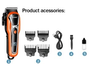 ماشین اصلاح موی سر و صورت شارژی  کمی Kemei Electric Hair Clipper KM-PG1990A