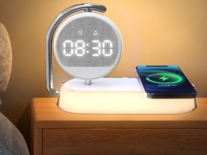 شارژر بی سیم، چراغ خواب و ساعت زنگ‌دار K01T