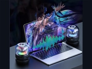 اسپیکر بلوتوث رسی RECCI RSK-W31 LED Light Amber Wireless Speaker