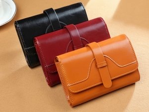 کیف پول و کیف کارت زنانه چرم IOS/Aiguoshi Wallet women's short 2013