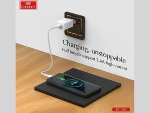 کابل شارژ سریع یو اس بی به تایپ سی  1 متری 2.4 آمپر ارلدام Earldom EC-163 Cable Micro 2.4A 1 m Cable type C 2.4A